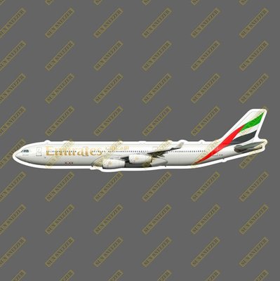 阿聯酋航空 A340 擬真民航機貼紙 防水 尺寸165MM