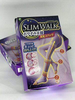 全新日本帶回 夢 SLIMWALK 睡眠專用美腿美腳 提臀褲 機能襪 三階段加壓