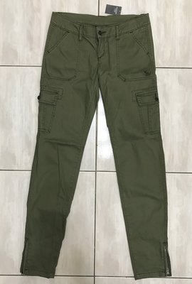 【全新真品 現貨】Abercrombie & Fitch 女生 休閒長褲 (淺墨綠色) A&F AF