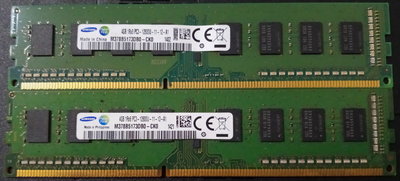 保羅電腦 8桌機專用 SAMSUNG原廠4G DDR3 1600 2條, 升級測試良品,請參考內容說明