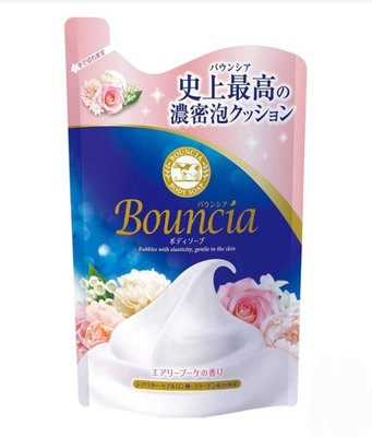 轉售全新品~(3包一起賣) 日本牛乳石鹼美肌滋潤沐浴乳補充包 (愉悅花香型) 400ml*3