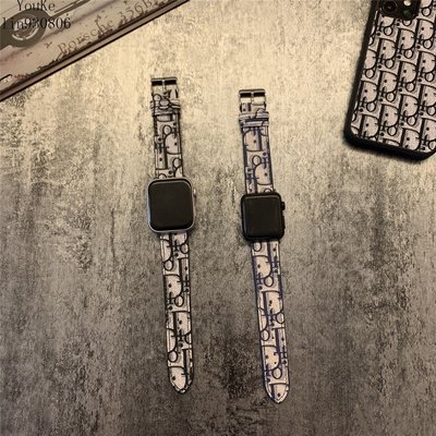 迪奧Dior錶帶 Apple Watch錶帶 通用於Apple Watch1/2/3/4/5/6/SE 44MM錶帶