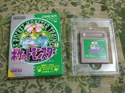 『懷舊電玩食堂』《正日本原版、有盒無書、GBA(SP)也可玩》【GameBoy/GB】實體拍攝 神奇寶貝 綠版 寶可夢