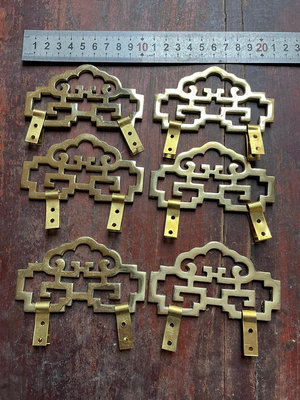 【二手】畫框配三對 銅雜件 老貨 古玩【破銅爛鐵】-1913