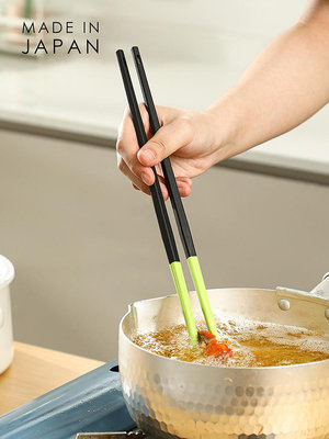 現貨 日本進口加粗筷子家用廚房料理筷油炸雞翅撈面防燙火鍋筷子31cm