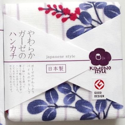 JS-35008 日本紗布方巾 仕女手巾手帕 30X30CM 日式古典印花