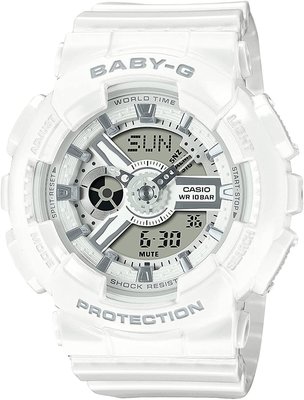 【CASIO BABY-G】BA-110X-7A3 樹脂錶帶 防水 100 米 LED 燈 殘照機能