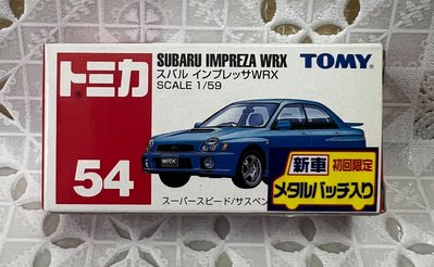 《GTS》純日貨 TOMICA 多美小汽車 NO54 絕版 舊藍標 SUBARU IMPREZA WRX 532644