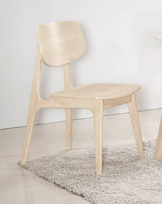 【萊夫家居】CM-643-5：洗白色實木餐椅【台中家具】實木椅 洽談椅 書桌椅 休閒椅 北歐風餐椅 造型椅 橡膠木
