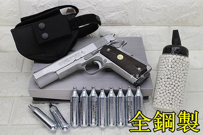 台南 武星級  鋼製 INOKATSU COLT M1911 手槍 CO2槍 銀 優惠組D 井勝 1911 柯特 MEU