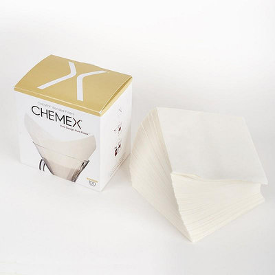 濾紙美國進口Chemex手沖咖啡壺專用濾紙100張V型過濾紙圓形扇形方形