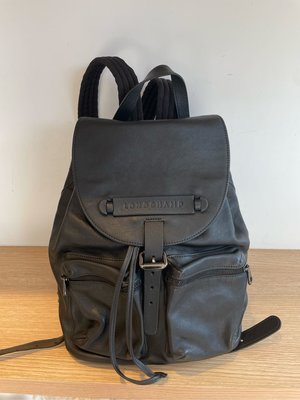Longchamp 3D Large Leather 黑色後背包