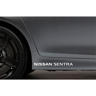 NISSAN 2pcs / 對 2x 裙邊貼適合日產 Sentra 貼紙車身汽車貼花 VK60