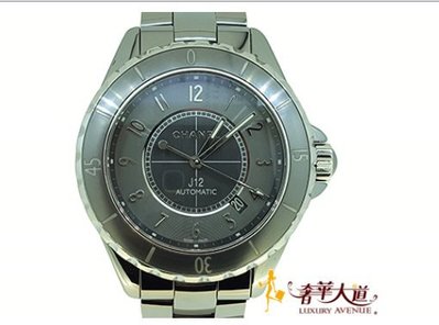 ＊奢華大道國際精品＊【W0410】CHANEL 金屬灰 J12 Chromatic 陶瓷鈦合金錶41MM腕錶H2934