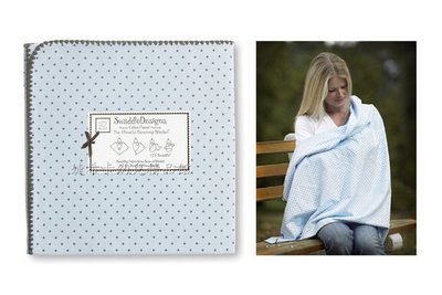 美國 Swaddle Designs頂級多用途嬰兒包巾 - 藍色摩卡點點【婕希卡】