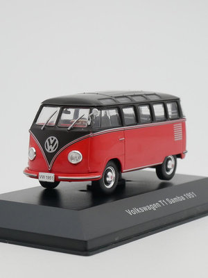 ixo 1:43 Volkswagen T1 Samba 1951大眾/福斯面包車合金汽車模型玩具
