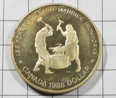 XB176 加拿大 聖莫里斯煉鐵廠 1988年 DOLLAR銀幣