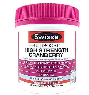 正品 澳洲Swisse Cranberry 25000mg 高濃度 濃縮蔓越莓 90【簡愛美妝】