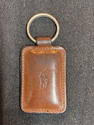 「捜古苑」 復古 早期 polo 真皮鑰匙圈 Ralph Lauren 美國製 輕巧 6x4cm 100元起標