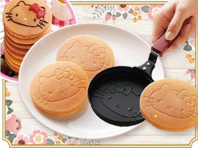 ［進擊的海賊］日本帶回 正版 三麗鷗 Hello Kitty 廚房用品 造型 平底鍋 煎鍋 雞蛋糕器具 鬆餅鍋 全新現貨