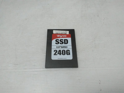 313 [大鋼牙二手3C]固態硬碟 WYVO 240G SSD (一元起標)