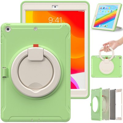 GMO 2免運Apple蘋果iPad Pro 11吋2018膚感雙層內硬外軟含筆槽手提抹茶綠旋轉支架保護殼套