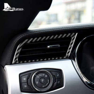 適用 福特 野馬 Ford Mustang 2015-2022 真碳纖維 冷氣 卡夢貼 冷氣貼 出風口 裝飾貼-飛馬汽車