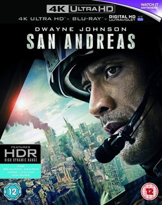 BD 全新英版【加州大地震】【San Andreas】Blu-ray 4K藍光 UHD + BD