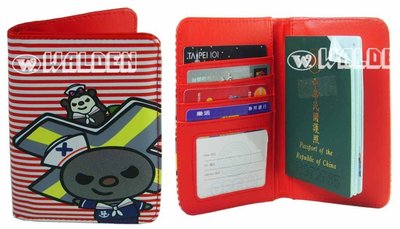 【葳爾登】 LOCK小醬護照包OPEN小將證件夾/護照夾/旅行箱護照包/零錢包/信用卡包紅色