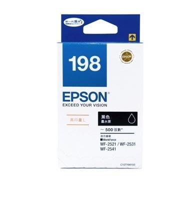 EPSON T198150 原廠黑色高容量墨水 適用WF-2521/2531/2541/2631/2651