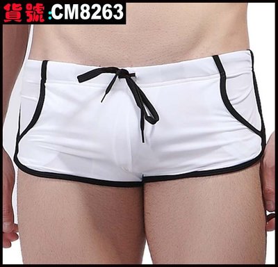【CoolMan】男士內褲外貿 WJ網將男式泳褲溫泉系帶平角泳褲 貨號：CM8263-8266