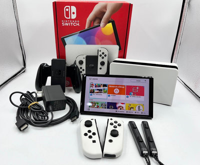§上進心集團§ 外觀漂亮 台灣公司貨 盒裝 Nintendo 任天堂 主機 Switch oled款式 白色 96