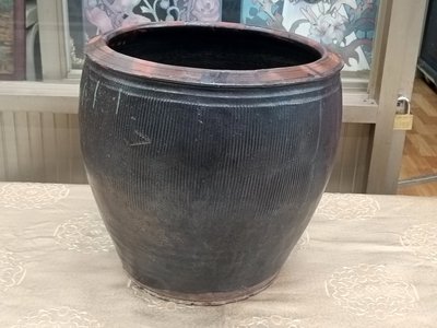 《51黑白印象館》復古懷舊風情 ~ 阿嬤級 ~早期民間使用當米缸或水缸的大陶缸 完整有味 限自取