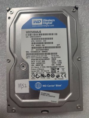 @淡水無國界@ 良品 WD 威騰 3.5吋硬碟 機械硬碟 250GB 硬碟 中古 已測試 編號:M52