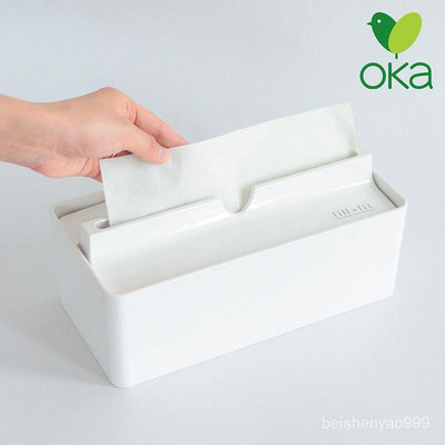 ♙  紙巾盒 面紙盒 日本oka 日式簡約  木頭面紙盒 木質面紙盒 日用品 原木蓋面紙盒面紙收納盒