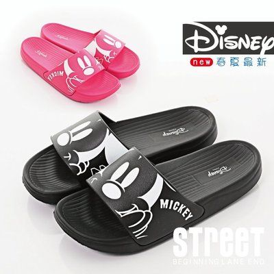 【街頭巷口 Street】迪士尼 Disney 米奇米妮 親子鞋 舒適好穿 輕便童拖鞋 KRM464757BK 黑色