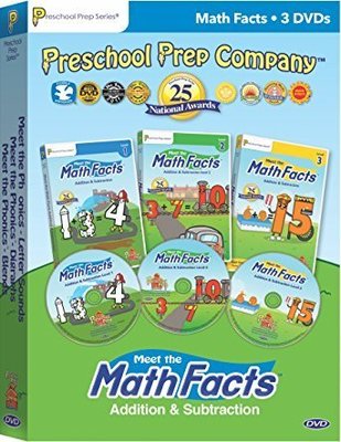 ~❤美國寶寶的衣櫥❤~ (現貨)Preschool  Prep Math Facts (數學 DVD 3片組)