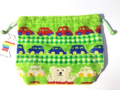 現貨 日本製 彩虹熊Rainbow Bear 高品質今治毛巾束口包 束口袋 化妝包