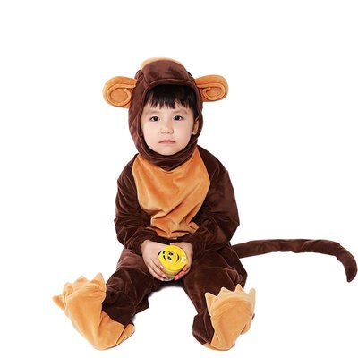 萬聖節服裝兒童  cosplay服裝  新款猴子裝 動物扮演親子裝萬聖節服飾 表演服 搞怪服裝-麥德好服裝包包
