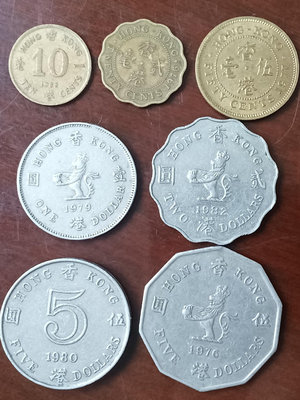 【二手】 中國香港 1976年~1982年 回歸前版本 伊II冠 11460 紀念幣 硬幣 錢幣【經典錢幣】