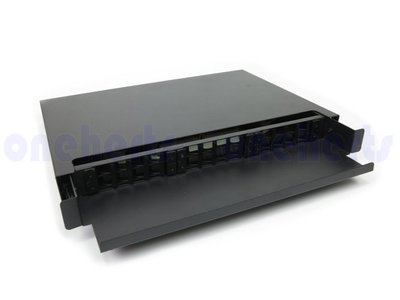 萬赫外銷版 19英吋抽拉式光纖終端盒通用12口 12路 支援 SC LC ST FC耦合器 機櫃式 工作站 伺服器