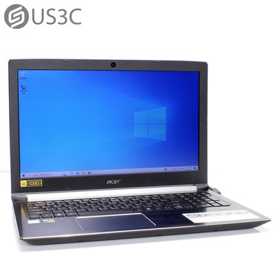 【US3C-台南店】【一元起標】Acer A715 15.6吋 FHD i7-8750H 16G 500G SSD+1TB GTX1050-4G 二手筆電