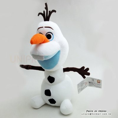 【UNIPRO】迪士尼 冰雪奇緣 FROZEN 雪寶 Olaf 33cm 坐姿 絨毛玩偶 娃娃 正版授權 雪人