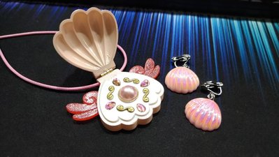 真珠美人魚  Cosplay 項鍊 + 耳環 七海露雅款 粉色 台灣現貨 3D列印
