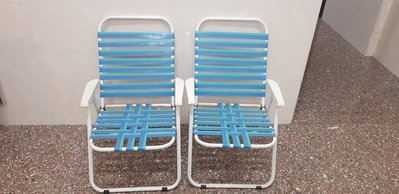 請先洽即時通預定 (9成新，2個1000)｜海灘椅 編織椅 折疊椅