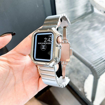 【熱賣下殺價】 applewatch7表帶蘋果iwatch6/5/4/3/SE代手表帶金屬不銹鋼鏈式38/40mm42/