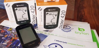 ~騎車趣~加贈延伸座  bryton Rider 420T GPS自行車記錄器 馬表 碼表含踏頻感測器/智慧心跳帶監控組
