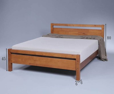 【生活家傢俱】SN-307-4：淺胡桃3.5尺單人床【台中家具】實木床 床架 床台 四分床板 紐松 台灣製造