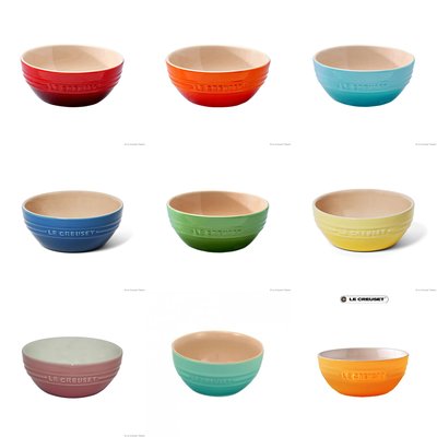 Le Creuset 瓷器韓式湯碗 櫻桃紅/火焰橘/加藍/馬賽藍/棕櫚綠/閃亮黃/薔薇粉/薄荷綠/初花