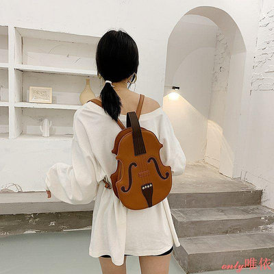 復古新款小提琴女包後背包  後背包 背包 斜背包 斜背包 女生包包